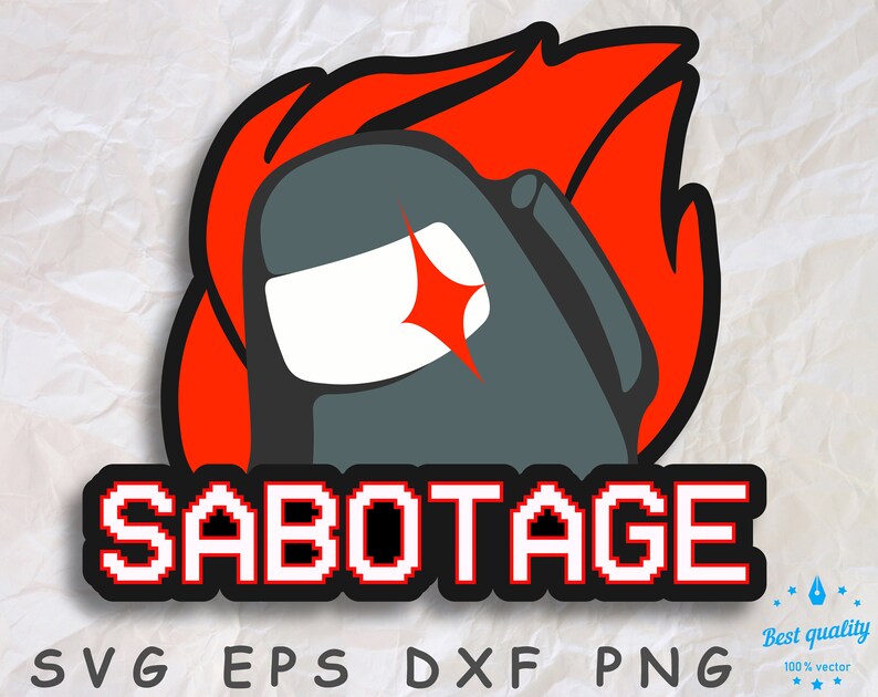 Sabotage among us svg among us clip art among us shirt etsy