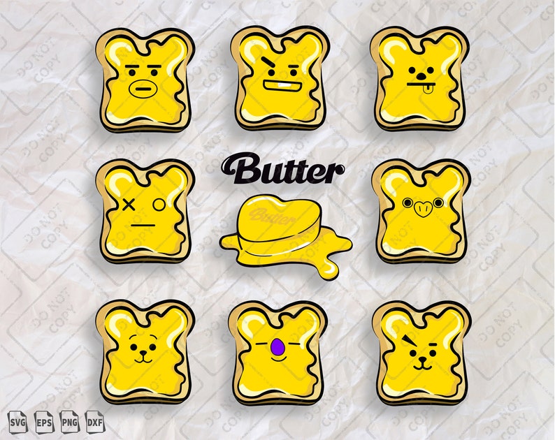Bts butter 9 svg bundle BTS fan bts butter svg bts decal | Etsy