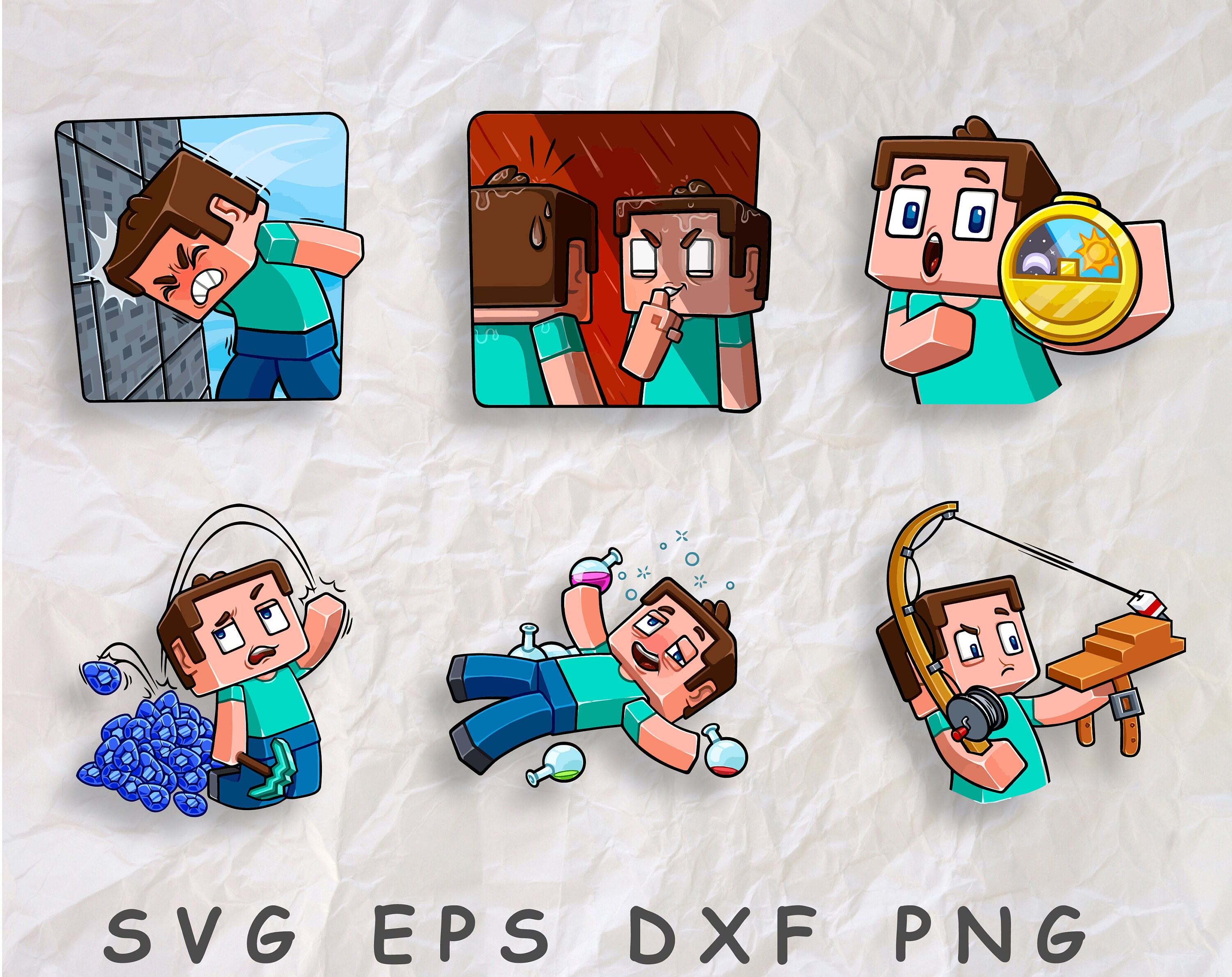 Download Minecraft sticker svg Minecraft partyMinecraft gift | Etsy