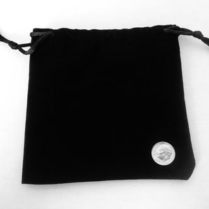 Black Velvet Drawstring Pouch • Soft to the Touch • 5&quot;w x 4 7/8&quot;h  •  Velveteen Velour Jewelry Bag - 10 or 25 count lots