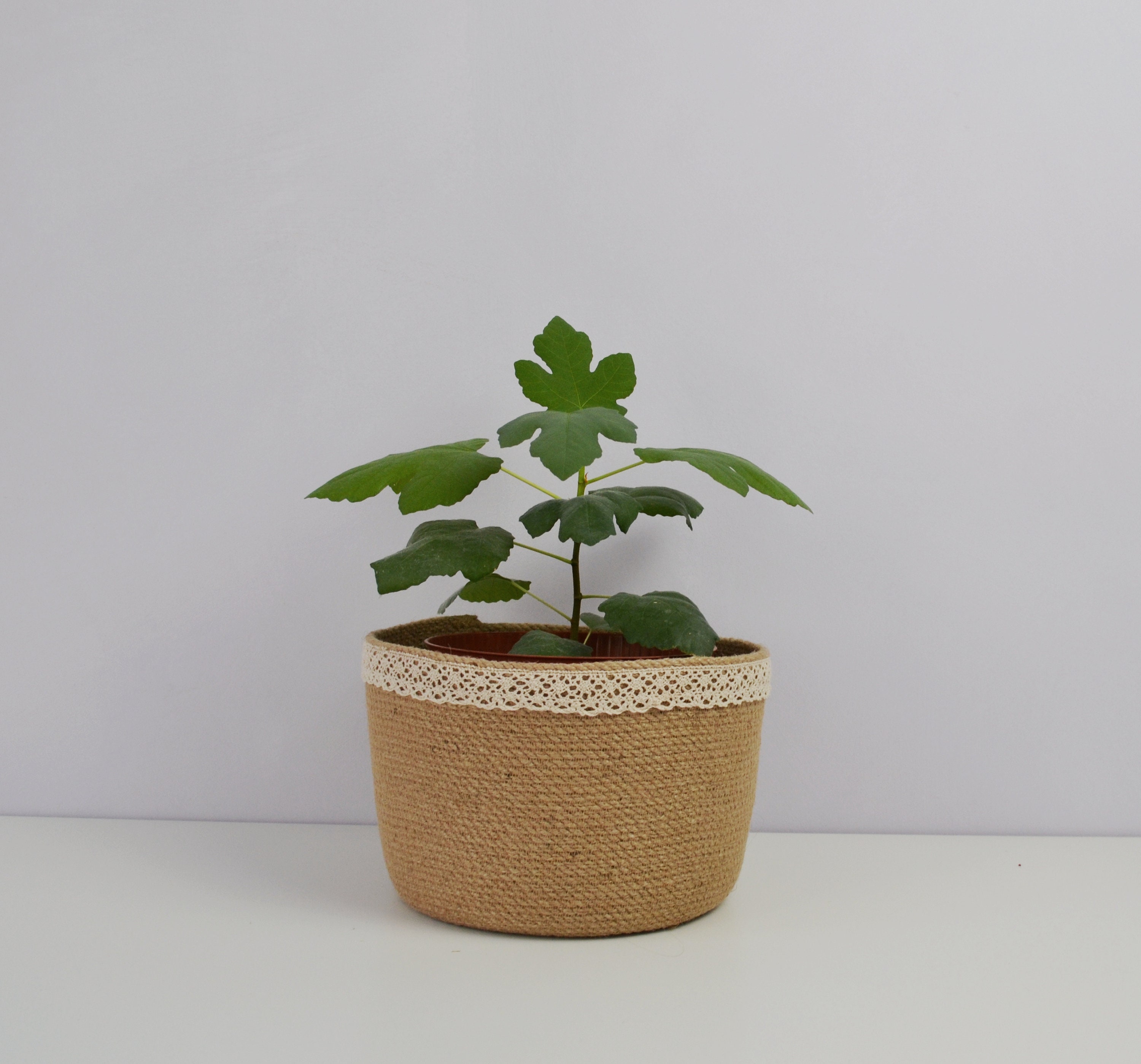 Basket jute for storage plant jute basket eco basket for Etsy