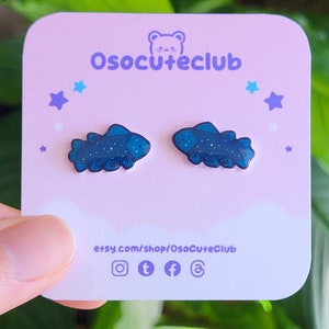 Coelacanth Earrings | Handmade Shrink Plastic Earrings