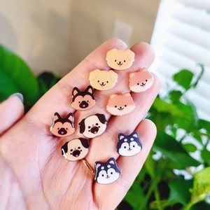 Cute Dog Earrings | Handmade Shrink Plastic Earrings