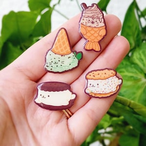 Ice Cream Seal Pins | Handmade Shrink Plastic Pins