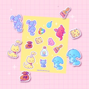 Nostalgic Virtual Pets Sticker Sheet | Stickers for bullet journals, planners, and sticker books