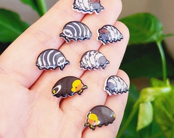 Isopod Earrings | Handmade Shrink Plastic Earrings