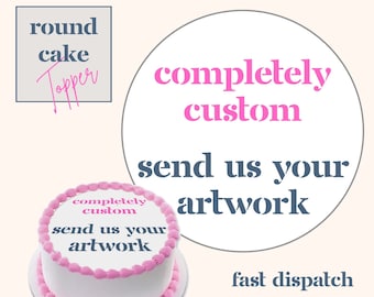 Adorno comestible personalizado para tartas / Lámina de glaseado personalizada, papel de oblea