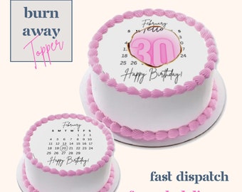 Personalized Burn Away Cake Topper Kit | Edible Photo & Text