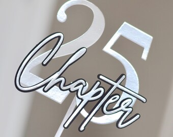 Personalized Metallic Foil Cake Topper | Custom Name & Age