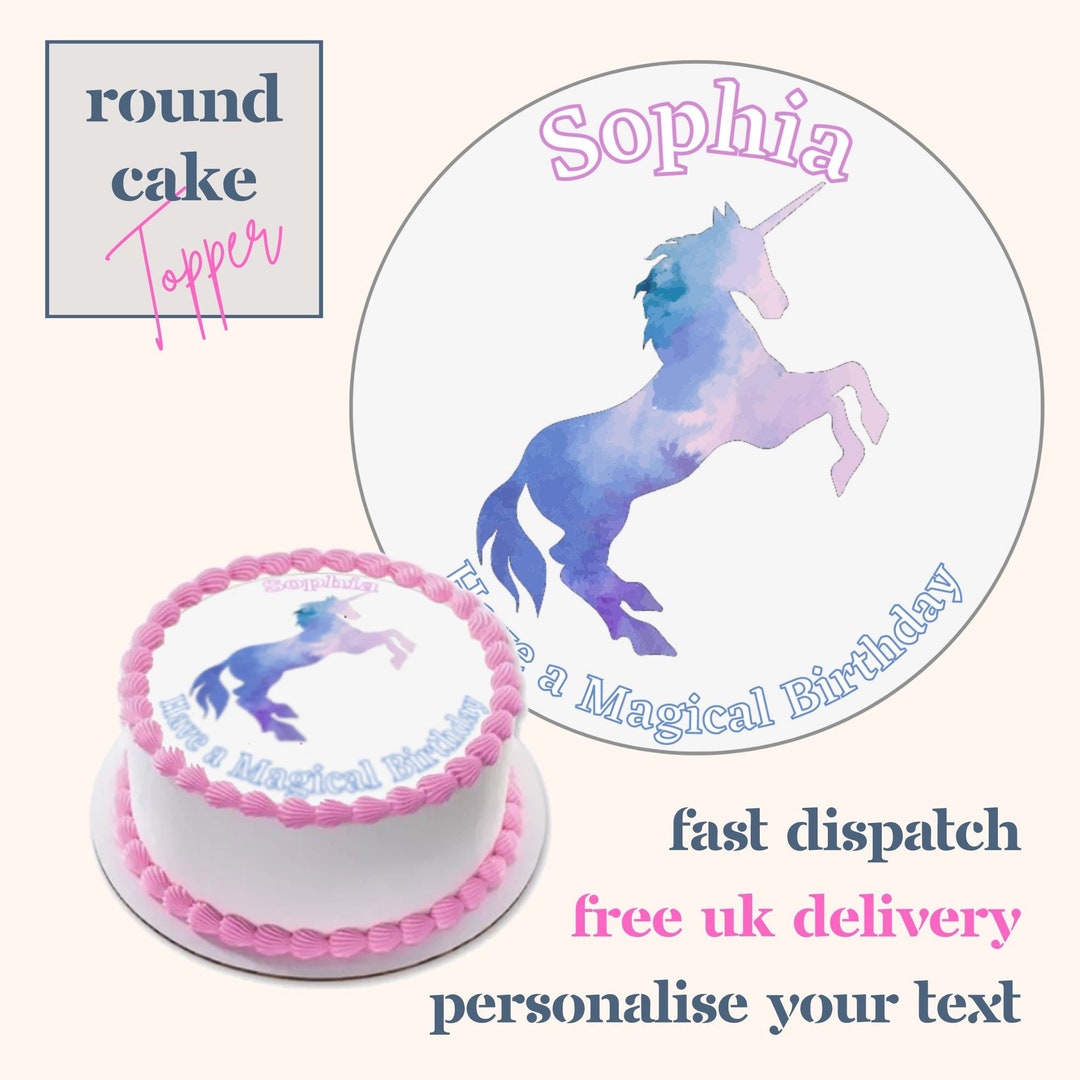 Unicorn Edible Cake Topper Personalised Cupcake Decorations Icing Sheet And Wafer Rice Paper Unicorn Edible Cake Topper Personalised Cupcake Decorations Icing Sheet And Wafer Rice Paper