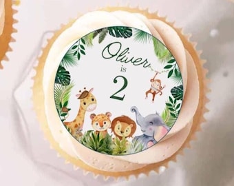 Jungle Safari Cupcake Toppers | Edible Cake Decorations