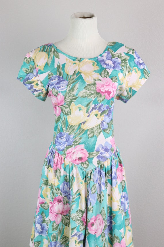 Carol Anderson Pastel Floral Vintage Sun Dress w/… - image 4