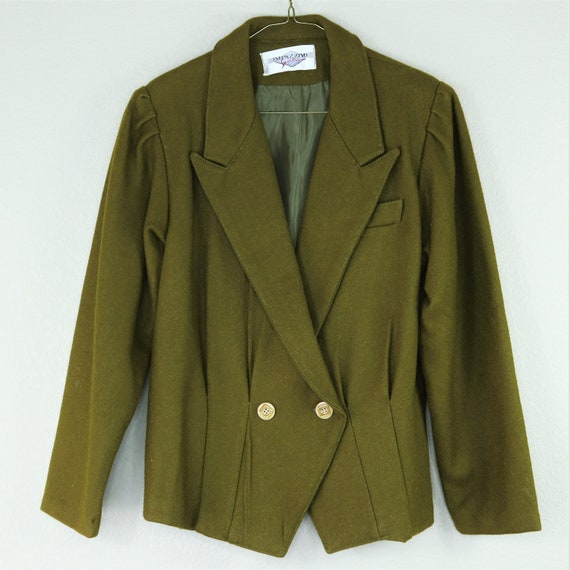 Vintage Olive Military Impazzivo Green Tailored B… - image 2