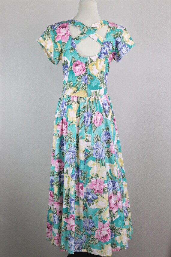 Carol Anderson Pastel Floral Vintage Sun Dress w/… - image 3