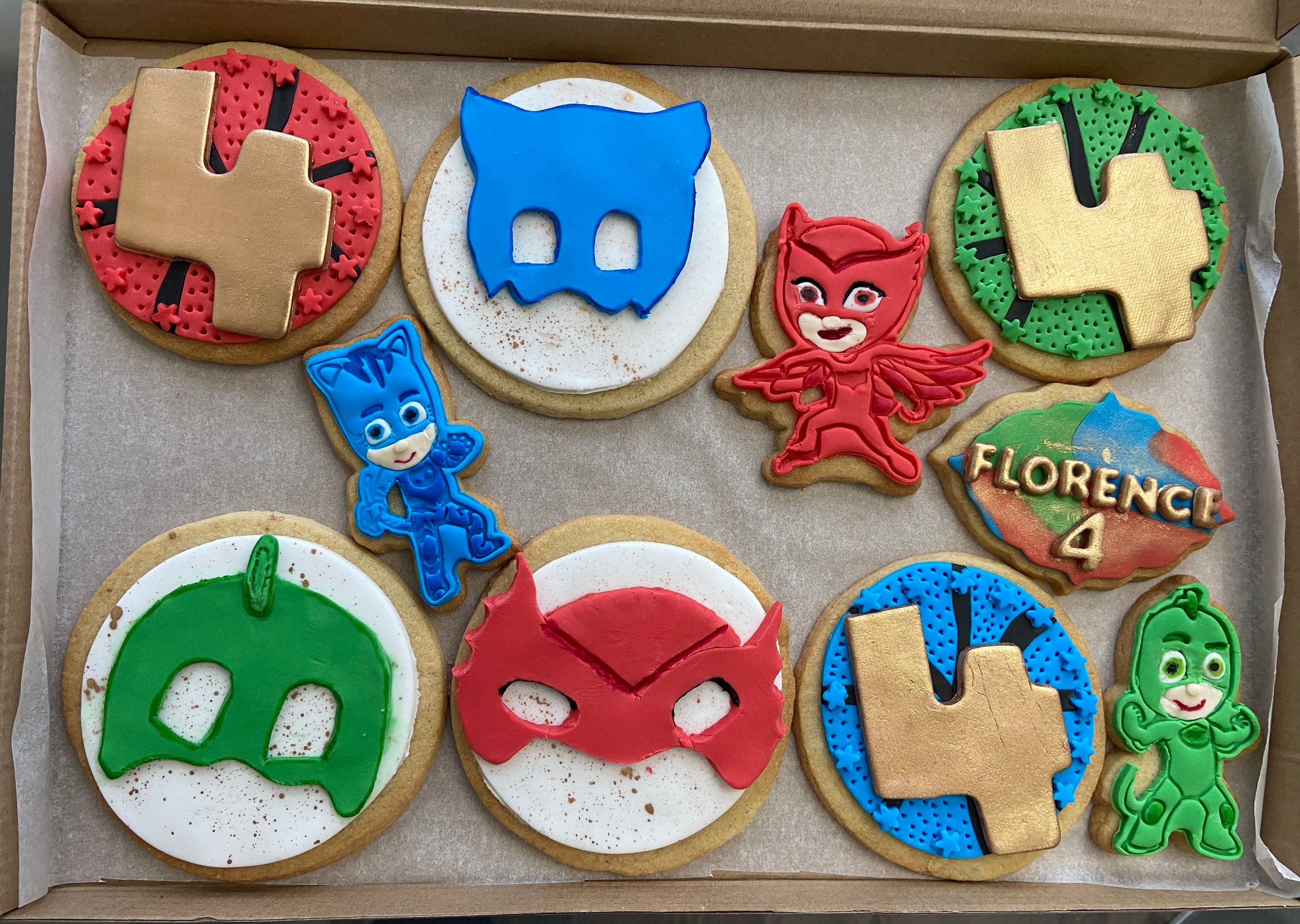 PJ Mask Cookies personalised gift box Etsy