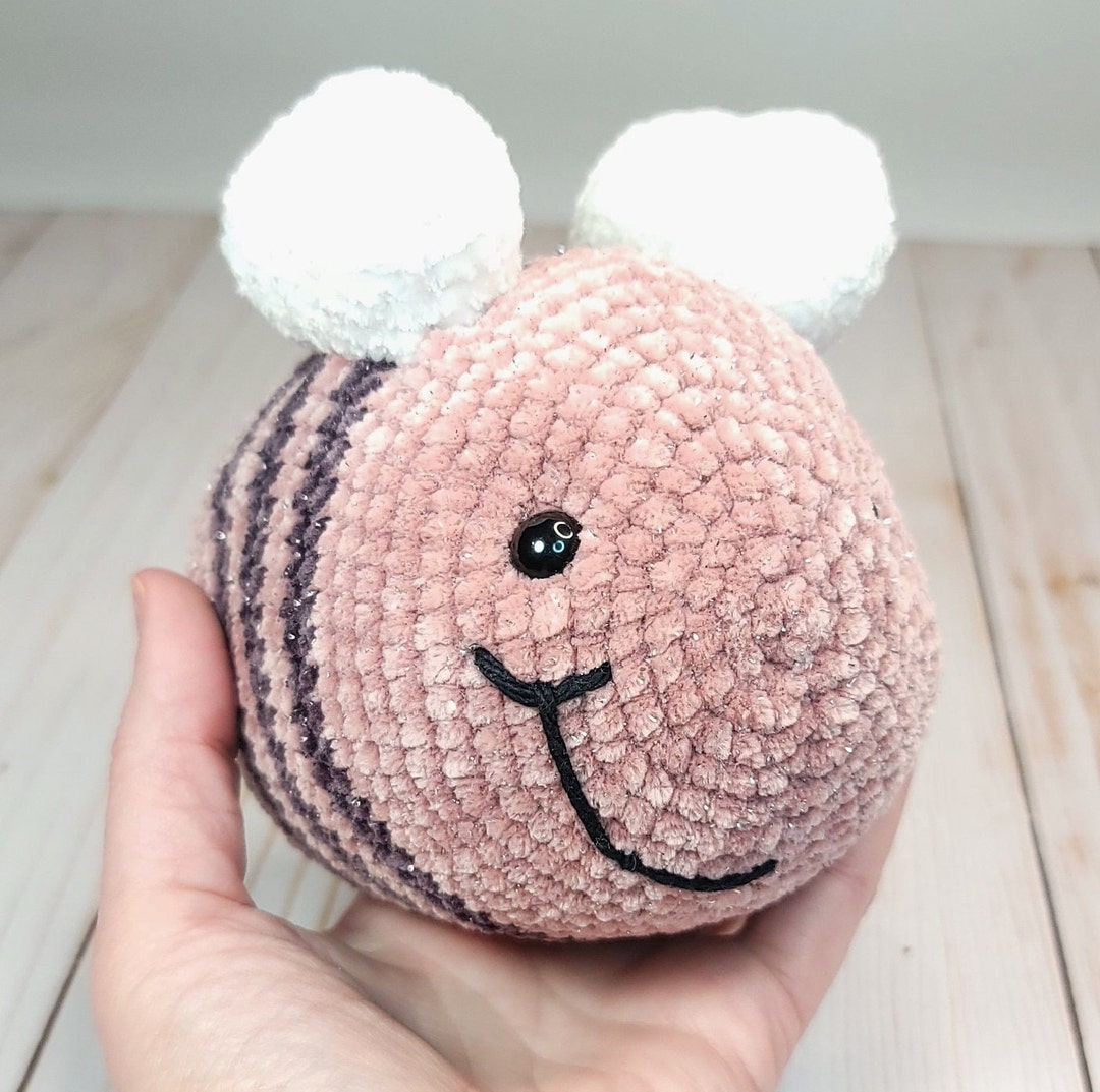 Stuffed Animal Toy. Amigirumi Bee. Soft and Cuddly Plushie for