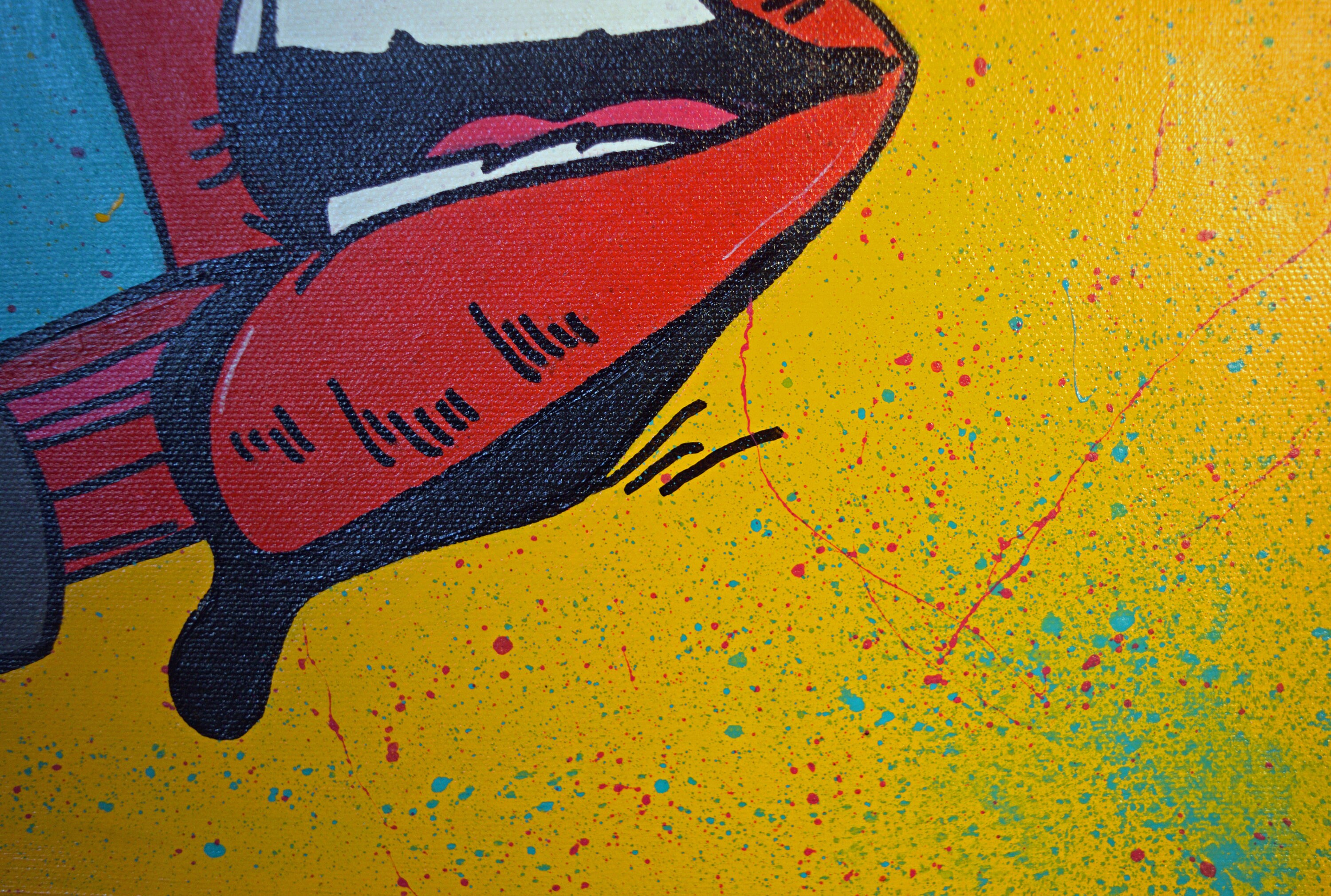 Pop Art Hand Painted Canvas | Etsy