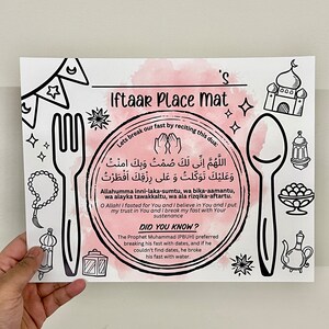 Islamic Ramadan Printable Placemat/digital Placemat/islamic Colorful ...