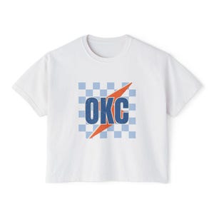 OKC Thunder trendy shirt Women's Boxy Tee | Oklahoma City basketball fan image 7