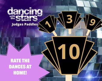 Dancing with the Stars Judges' Paddles: Interactive Score Cards (Printable)