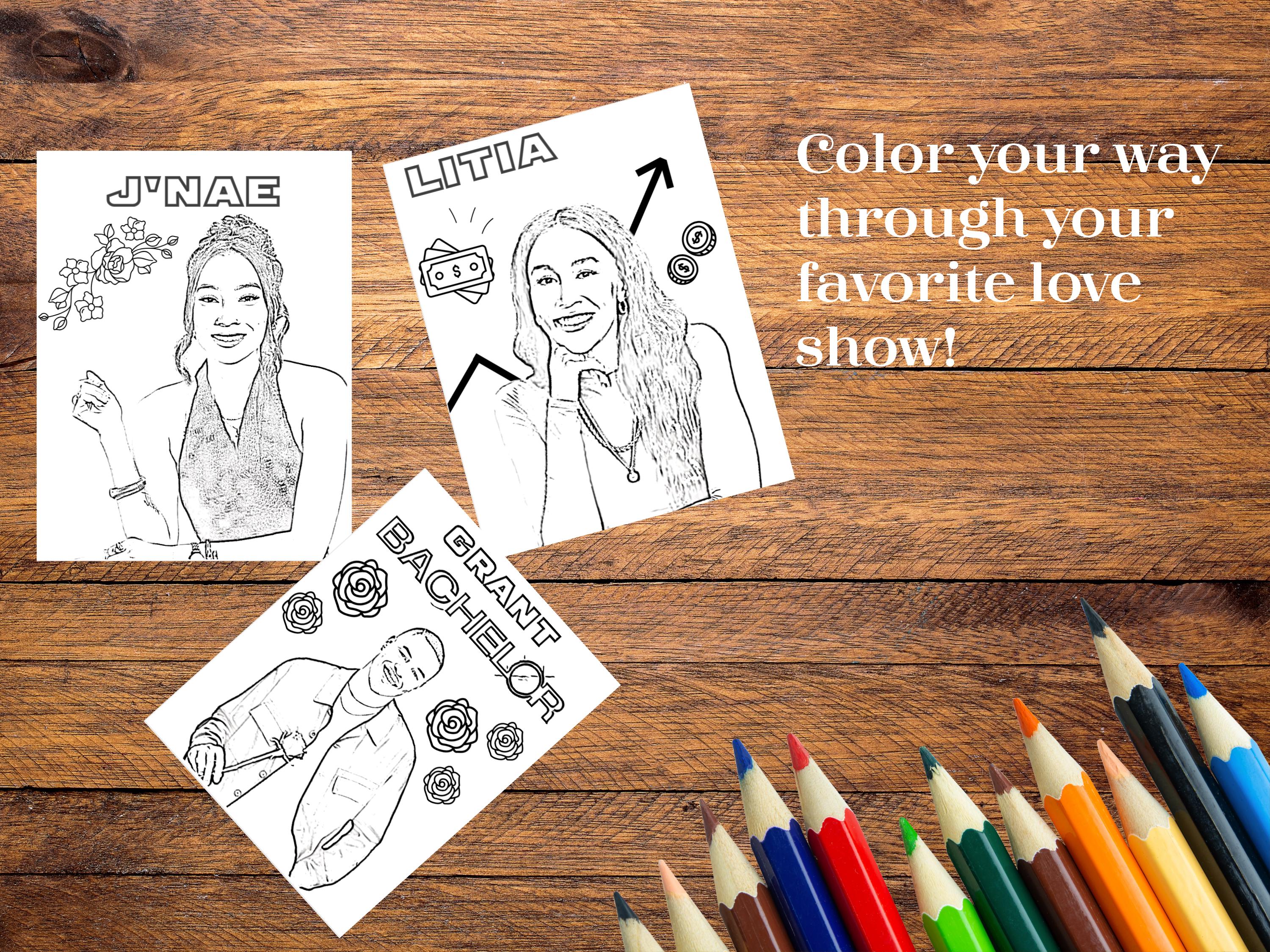 Bachelor Season 29 Cast Coloring Pages: Grant Ellis (digital Download ...