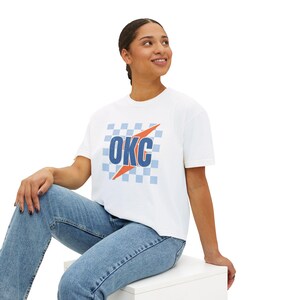 OKC Thunder trendy shirt Women's Boxy Tee | Oklahoma City basketball fan image 12