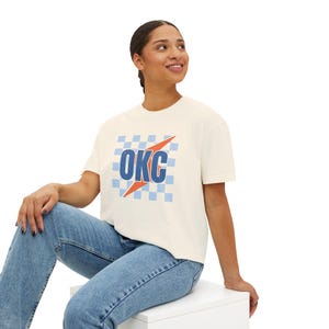 OKC Thunder trendy shirt Women's Boxy Tee | Oklahoma City basketball fan image 4