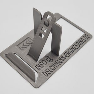 Soporte para teléfono móvil / soporte para teléfono móvil / tarjeta de visita configúrelo usted mismo / material plástico PLA / estándar o personalizado posible