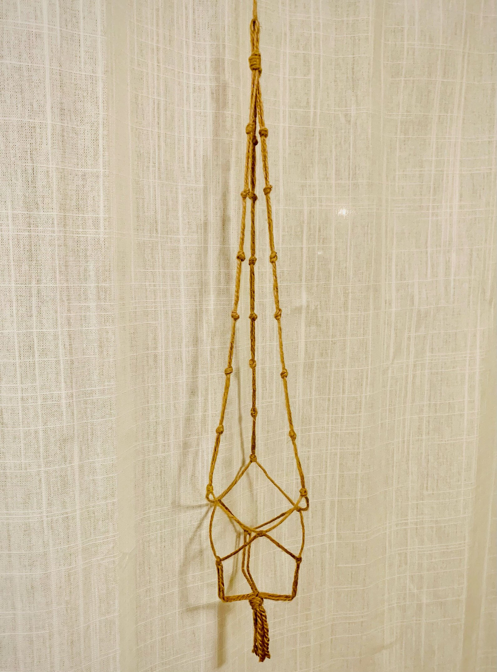 Minimalist Hanging Twine Planter Etsy