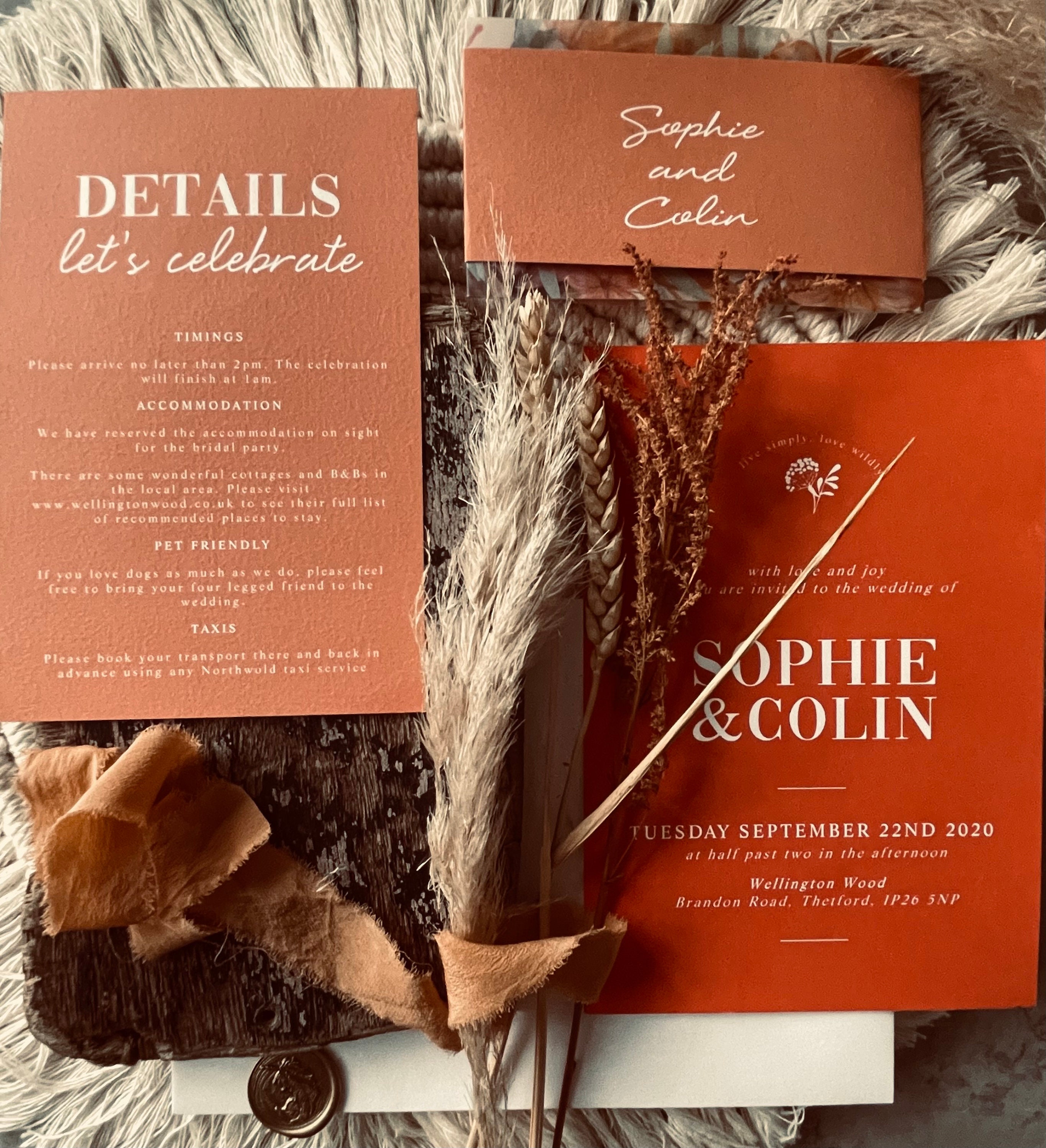 Rustic wedding invitation boho wedding invitation floral Etsy