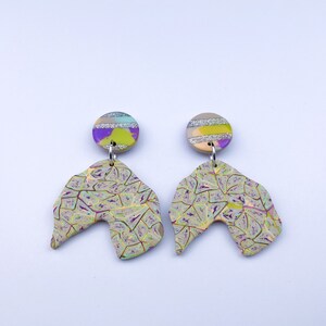 Statement Dangles | POLYMER CLAY EARRINGS | nickel free posts