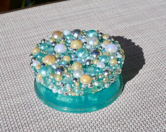 Multi- Colored Bling Grinder, Blue, Bedazzled, Pretty, Gift, One of a Kind, Tea, Tea Lover, Herbs, Herb Grinder, Party Accessory