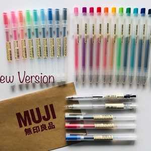 Authentic MUJI pen Set [5/9/12 pcs Set] New Version, 0.38mm/ 0.5mm gel pen,0.7mm ballpoint Pen,Mechanical Pencil, Made in Japan