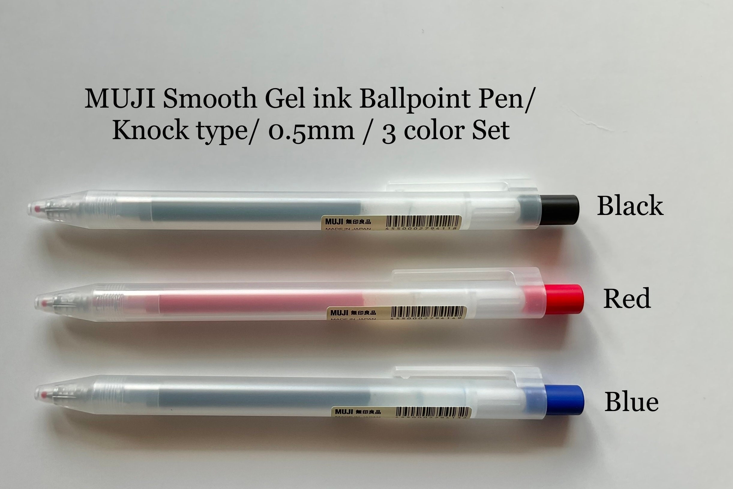 Smooth Gel Ink Knock Type Ballpoint Pen 0.5mm, Pens