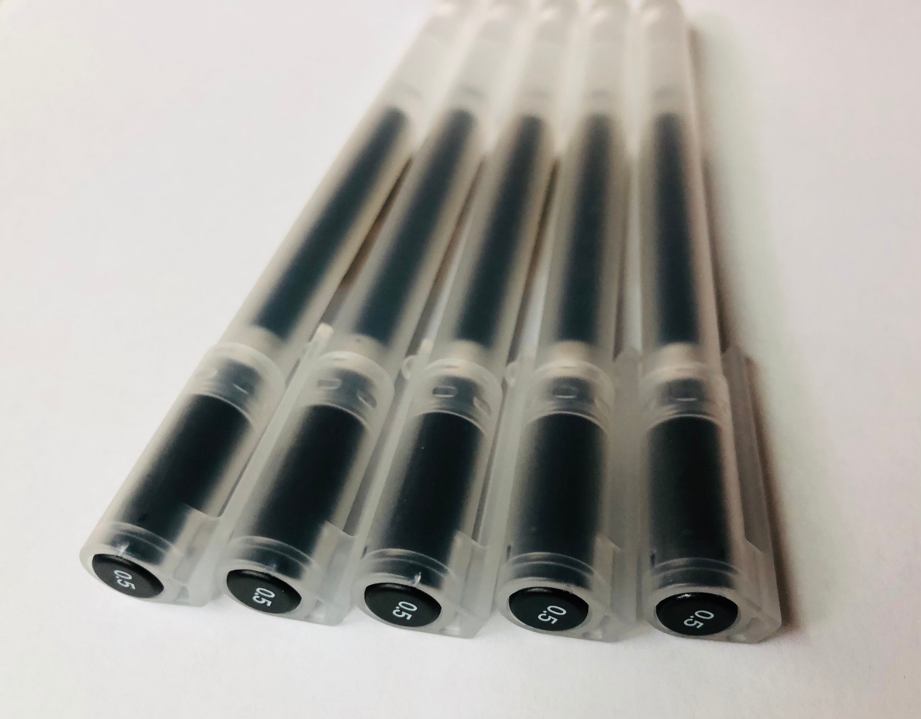 MUJI New Version Gel ballpoint Pen 0.5mm Black 5 pcs Set Etsy