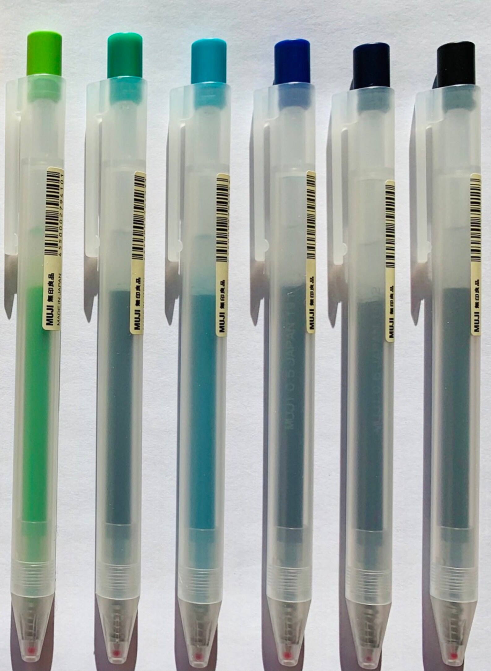 MUJI Smooth GEL INK Ballpoint Pen Knock type 0.5mm 12 color Etsy