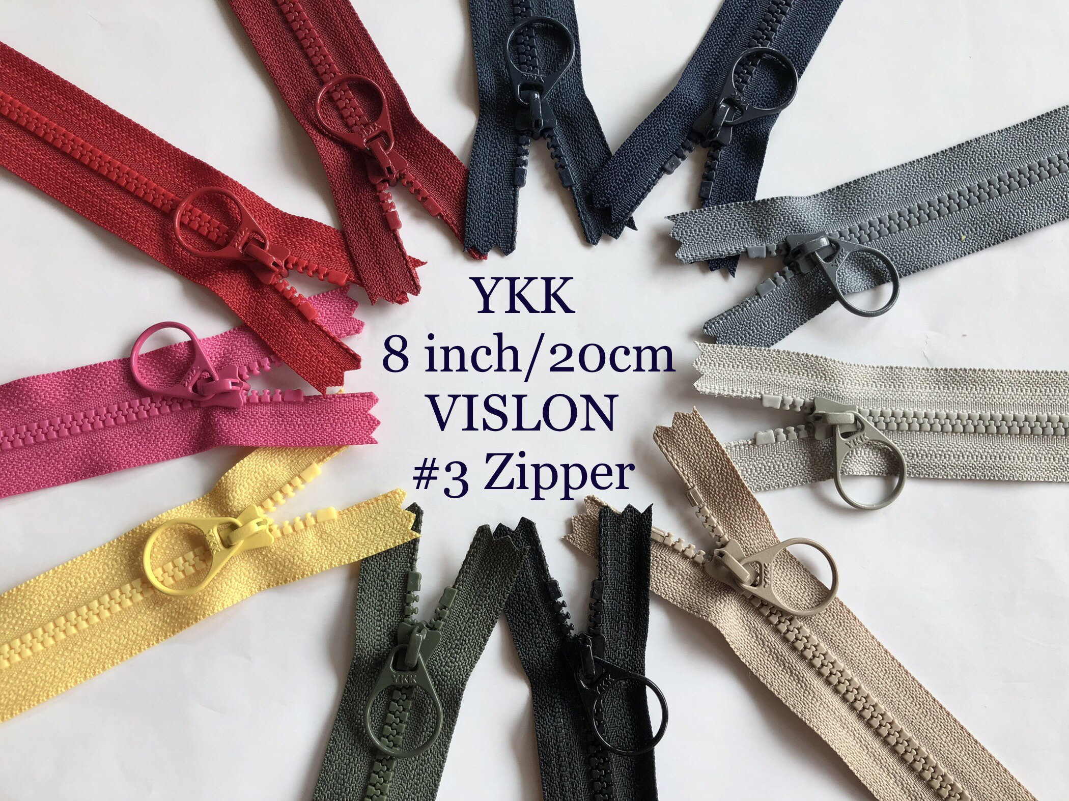 Separating Zipper, 22 24 Molded Plastic Chunky Teeth SEPARATING Zippers  Open End Zipper, Multi Colors, Coat Jacket Bag Zipper, Vislon Ykk 