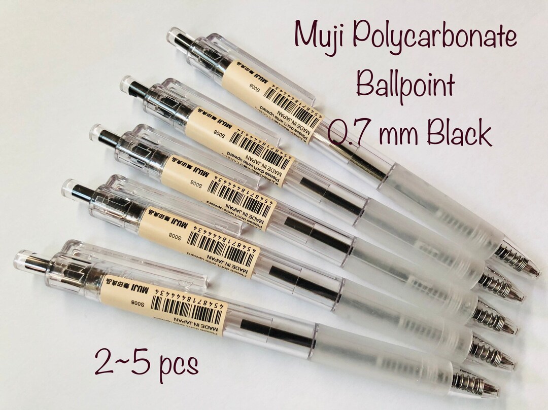 MUJI 0.7mm Retractable Polycarbonate Ballpoint Pen Etsy
