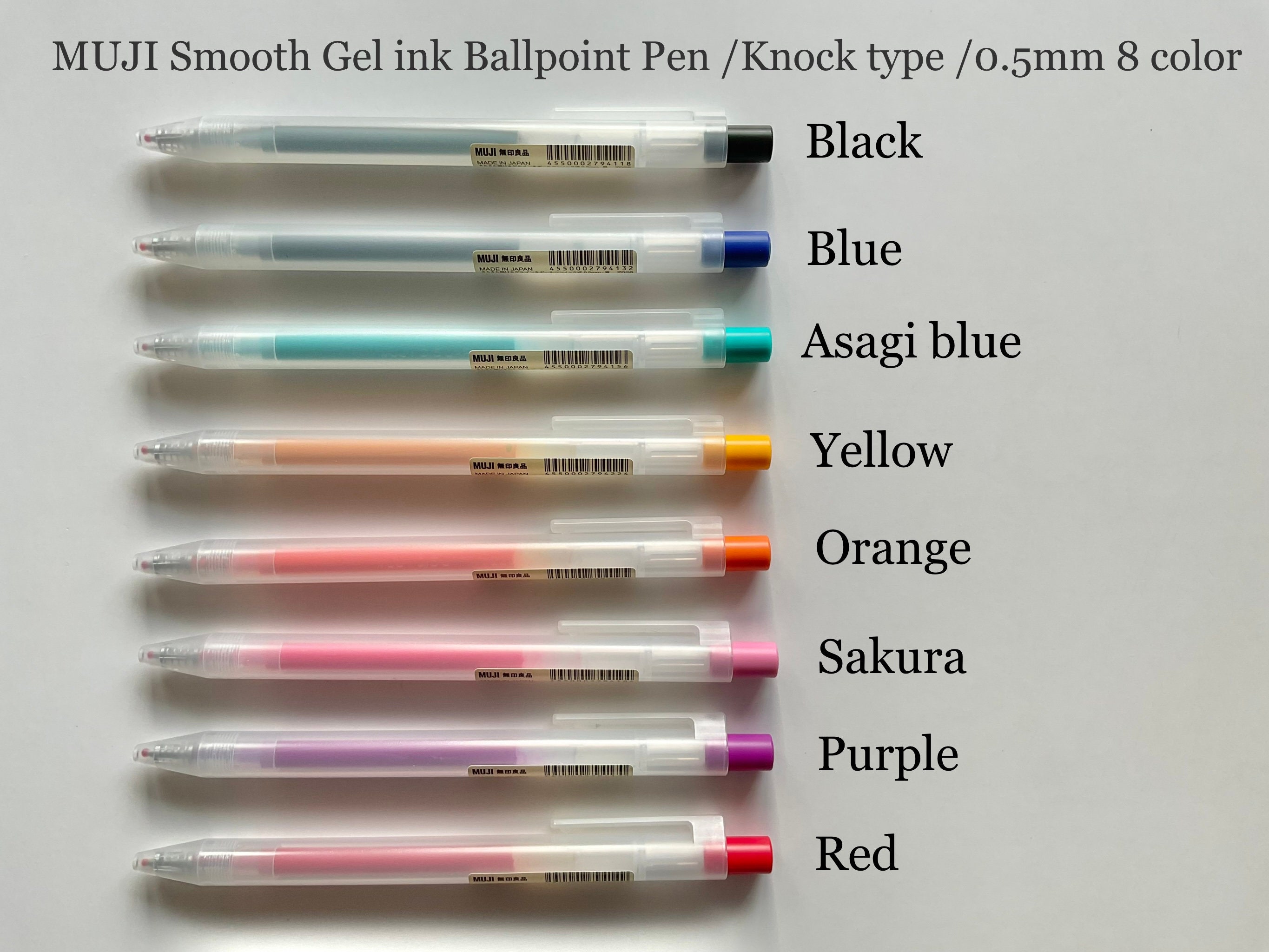 Muji pens Set retractable 15 colors gel pens 0.5mm