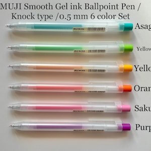 Knock Type Muji Pen Swatches MUJI Pens Black Gel New Ink Ballpoint