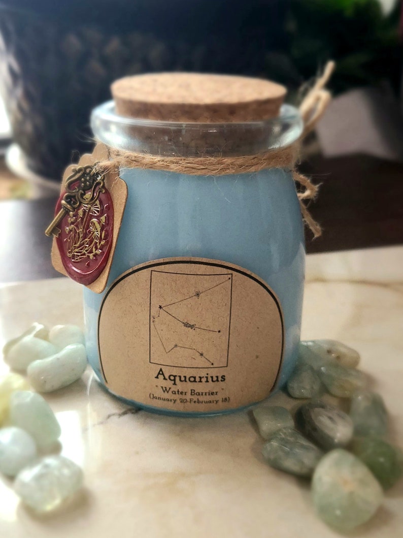 Zodiac CandleAquarius Treasure candle Potion Bottle Candles