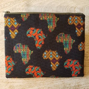 African Print Makeup Bag Set (2 Bags) - Jobim Clothing