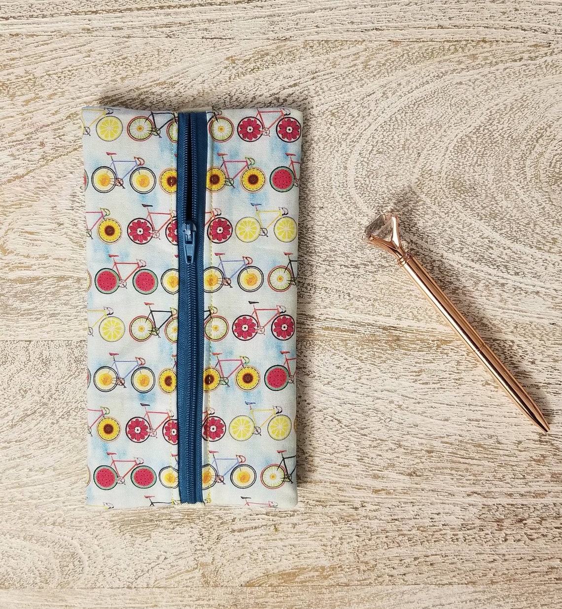 Zippered Journal Pouch 7 Planner Pen Pouch with Elastic band Etsy