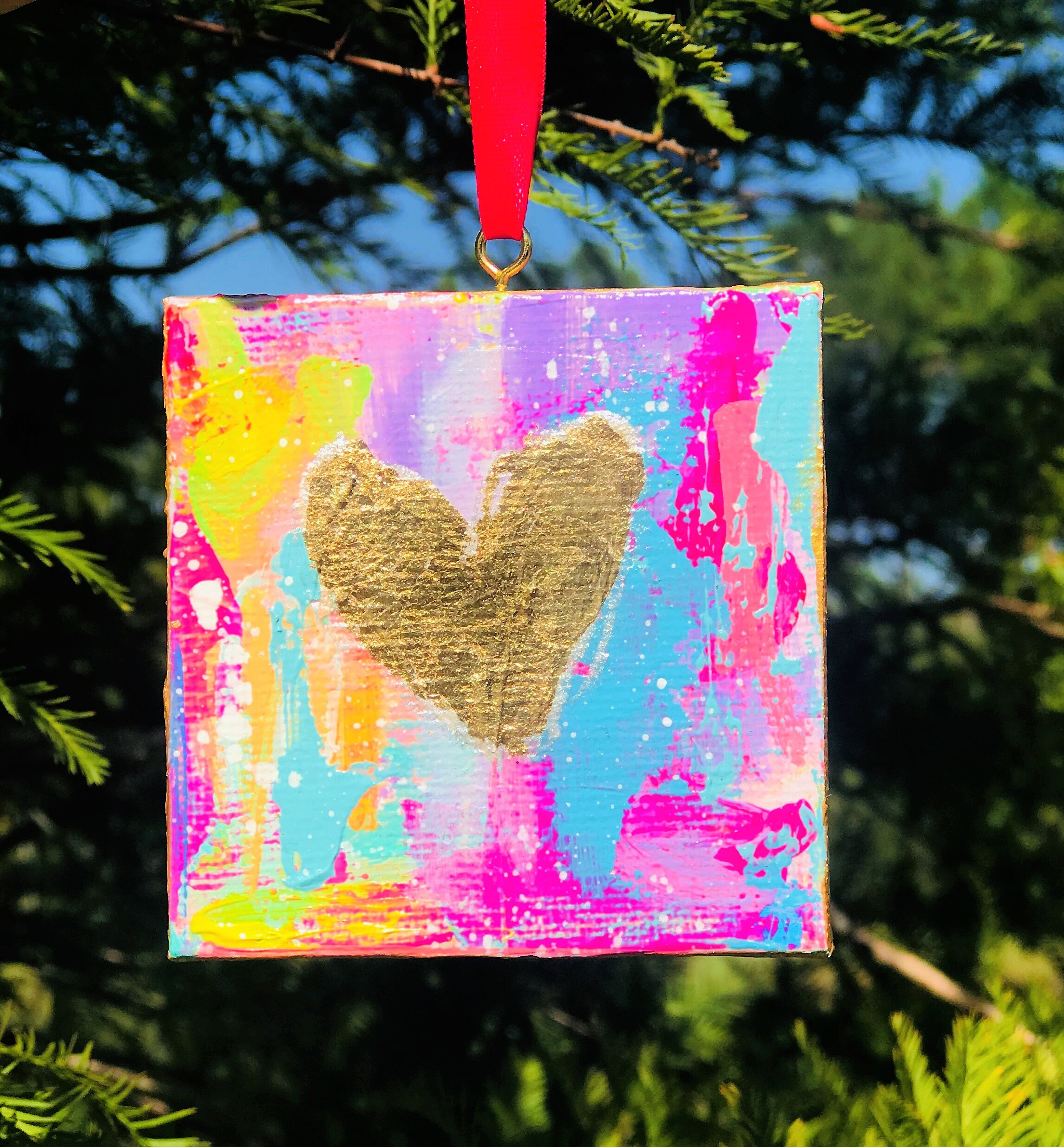 Gold Framed Heart Art 12x12 main image 1