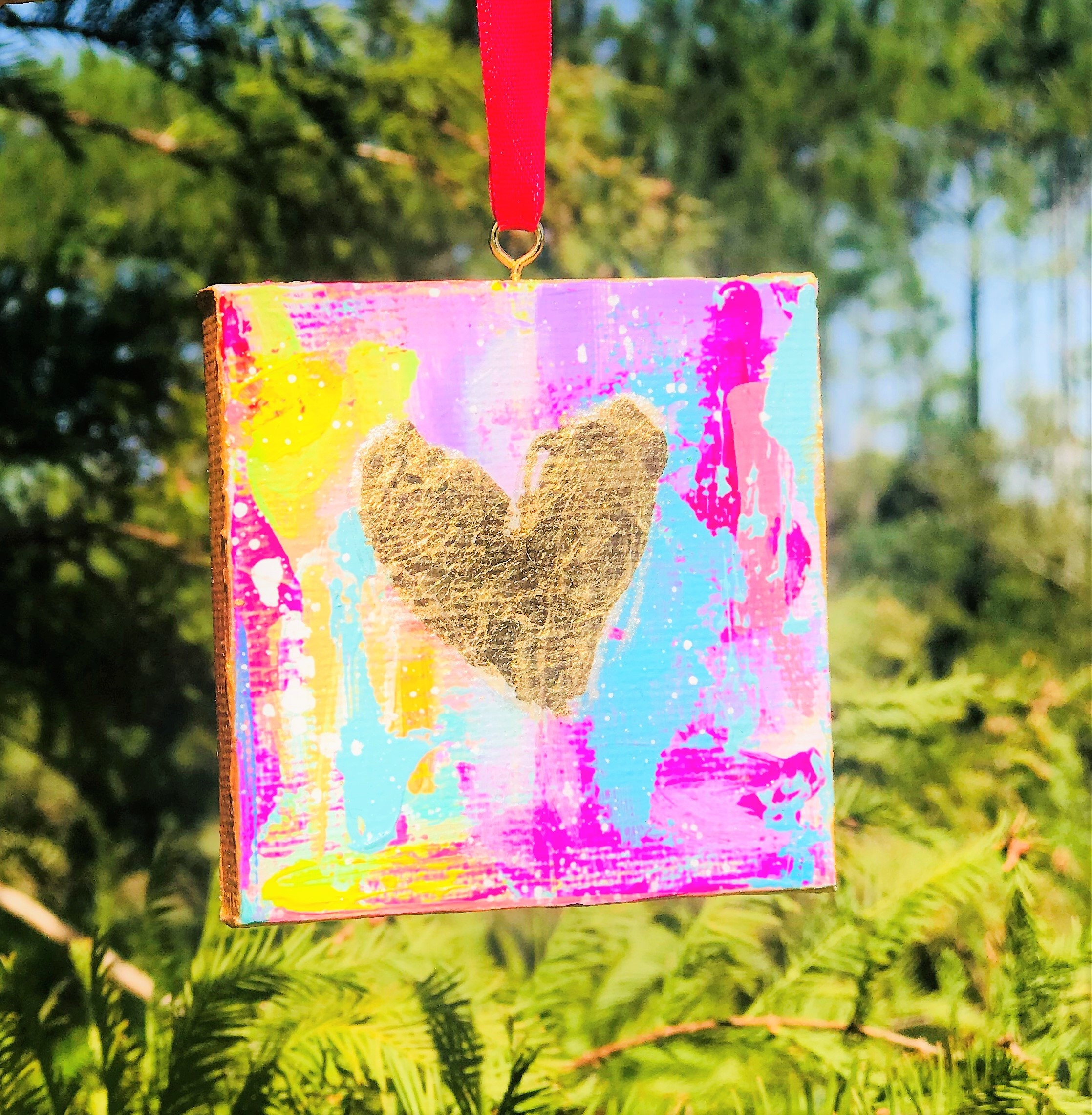 Gold Framed Heart Art 12x12 main image 0