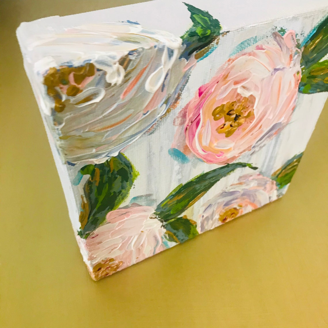 Floral acrylique pastel neutre sur toile ferme m ridionale Floral acrylique pastel neutre sur toile ferme m ridionale
