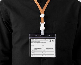 Mifflin 2-Pack Waterproof Vaccination Record Card Holder – Clear PVC Protector For CDC Vaccine Card