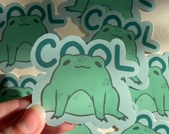 Cool Frog | Vinyl Waterproof Sticker