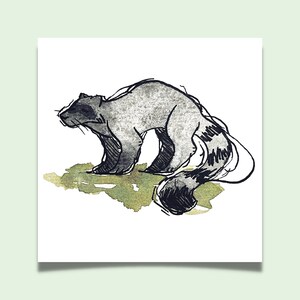Raccoon Watercolor Print | Raccoon | Animal Art Print