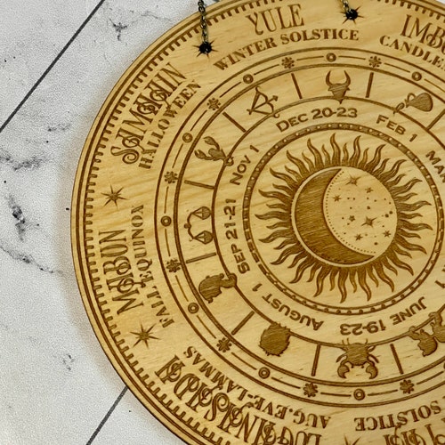 Pagan Wheel of the Year Calendar Wiccan Neo Pagan Sabbats - Etsy
